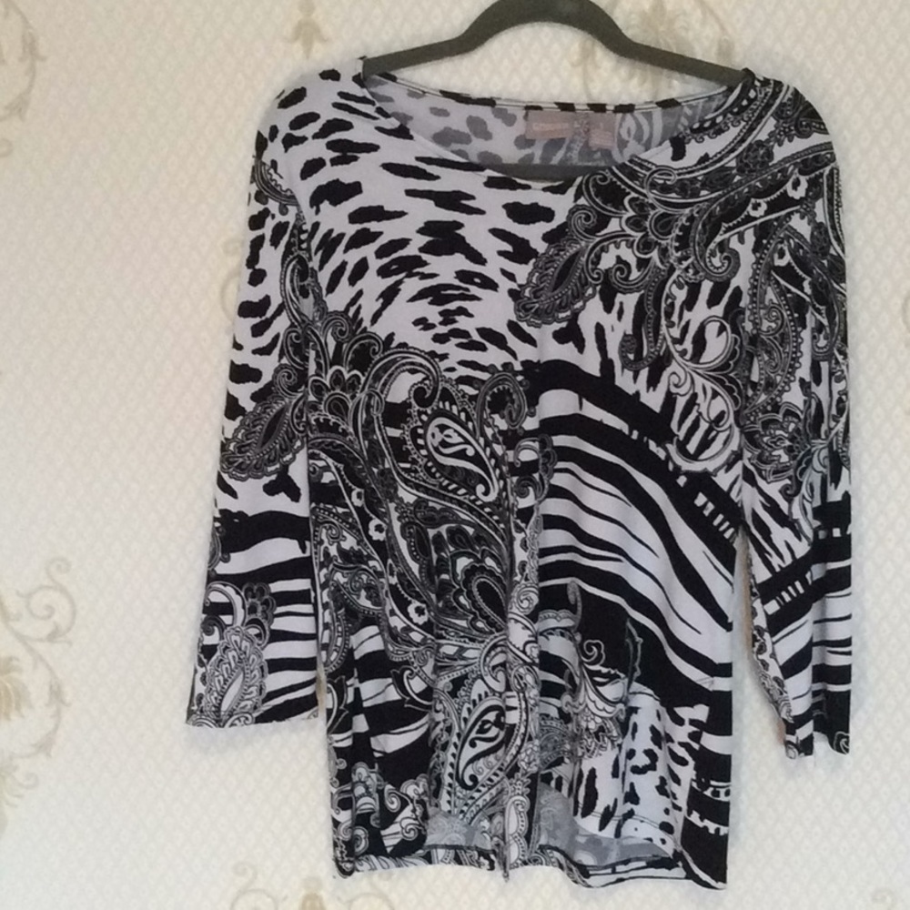 Chicos 🌹Black & White Blouse